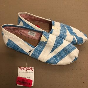 Striped TOMS shoes - brand new with tags